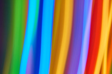 Mavi bokeh arka ışık plan ve doku, bulanık renkli bokeh soyut odaklanmamış arka planda, renkli ışık, uzun pozlama hareket ışıklar