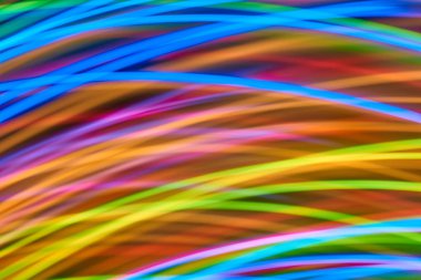 Renkli bokeh soyut odaklanmamış arka plan, renk bokeh arka plan ve doku, bulanık, şerit çizgileri uzun pozlama ile renk ve ışık hareketli