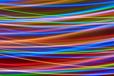 Renkli bokeh soyut odaklanmamış arka plan, renk bokeh arka plan ve doku, bulanık, şerit çizgileri uzun pozlama ile renk ve ışık hareketli