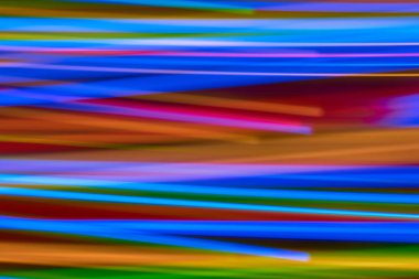 Renkli bokeh soyut odaklanmamış arka plan, renk bokeh arka plan ve doku, bulanık, şerit çizgileri uzun pozlama ile renk ve ışık hareketli