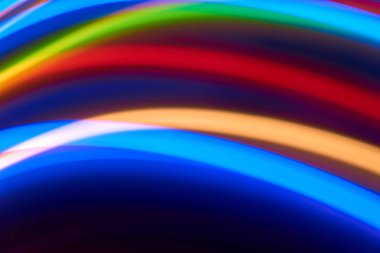 Renkli bokeh soyut odaklanmamış arka plan, renk bokeh arka plan ve doku, bulanık, şerit çizgileri uzun pozlama ile renk ve ışık hareketli