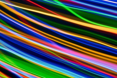 Renkli bokeh soyut odaklanmamış arka plan, renk bokeh arka plan ve doku, bulanık, şerit çizgileri uzun pozlama ile renk ve ışık hareketli