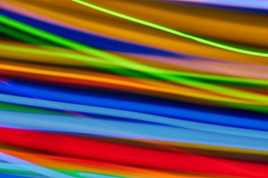 Renkli bokeh soyut odaklanmamış arka plan, renk bokeh arka plan ve doku, bulanık, şerit çizgileri uzun pozlama ile renk ve ışık hareketli