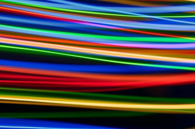 Renkli bokeh soyut odaklanmamış arka plan, renk bokeh arka plan ve doku, bulanık, şerit çizgileri uzun pozlama ile renk ve ışık hareketli