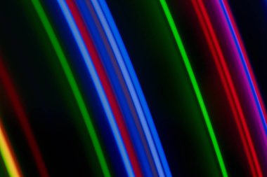 Renkli bokeh soyut odaklanmamış arka plan, renk bokeh arka plan ve doku, bulanık, şerit çizgileri uzun pozlama ile renk ve ışık hareketli