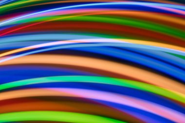 Renkli bokeh soyut odaklanmamış arka plan, renk bokeh arka plan ve doku, bulanık, şerit çizgileri uzun pozlama ile renk ve ışık hareketli