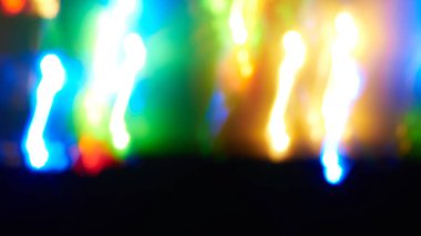 Bokeh arka ışık plan ve doku, bulanık renkli bokeh soyut odaklanmamış arka planda, renkli ışık, uzun pozlama hareket ışıklar