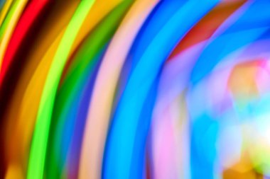 Bokeh arka ışık plan ve doku, bulanık renkli bokeh soyut odaklanmamış arka planda, renkli ışık, uzun pozlama hareket ışıklar