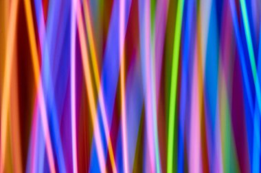 Bokeh arka ışık plan ve doku, bulanık renkli bokeh soyut odaklanmamış arka planda, renkli ışık, uzun pozlama hareket ışıklar