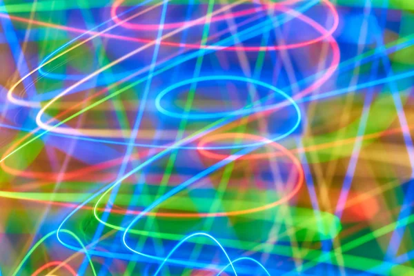 Renkli bokeh soyut odaklanmamış arka plan, renk bokeh arka plan ve doku, bulanık, şerit çizgileri uzun pozlama ile renk ve ışık hareketli