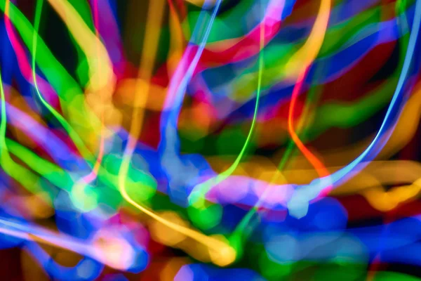 Renkli bokeh soyut odaklanmamış arka plan, renk bokeh arka plan ve doku, bulanık, şerit çizgileri uzun pozlama ile renk ve ışık hareketli