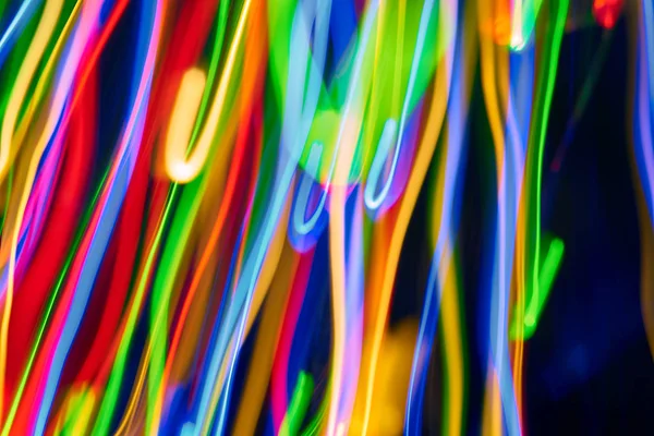 Renkli bokeh soyut odaklanmamış arka plan, renk bokeh arka plan ve doku, bulanık, şerit çizgileri uzun pozlama ile renk ve ışık hareketli
