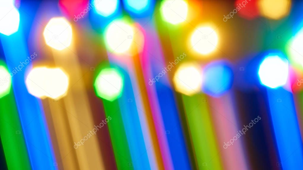 Bokeh abstract light background and texture,Blurred of colorful bokeh abstract on unfocused background,Color Line of light, long exposure motion lights