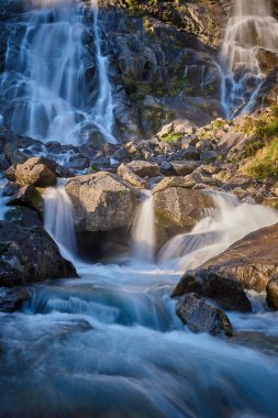 Val di Genova Pinzolo yaz aylarında, Adamello Brenta Tabiat Parkı, Kuzey Italya'nin yakınındaki Nardis şelaleler