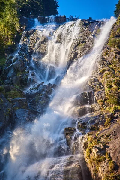 Cachoeiras Nardis Val Genova Perto Pinzolo Verão Parque Natural Adamello — Fotografia de Stock