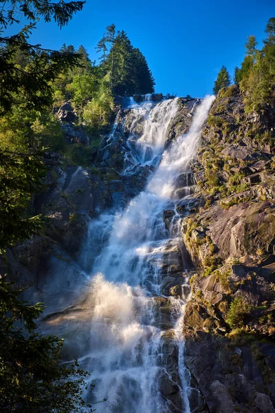 Nardis Vattenfall Val Genova Nära Pinzolo Sommartid Naturparken Adamello Brenta — Stockfoto