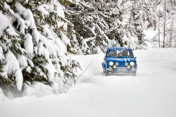 Covasna Romania Enero 2019 Vehículo Viejo Participando Historic Winter Rally — Foto de Stock