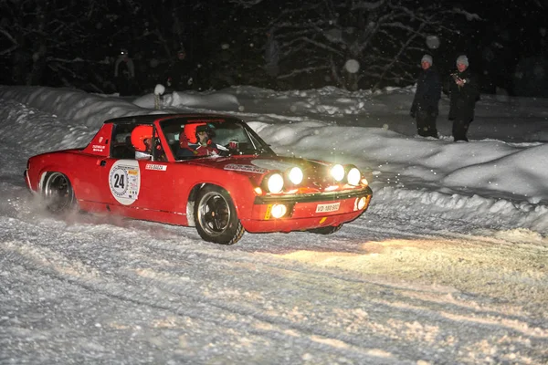 Covasna Rumunsko Leden 2019 Old Auto Historickém Zimní Rally — Stock fotografie