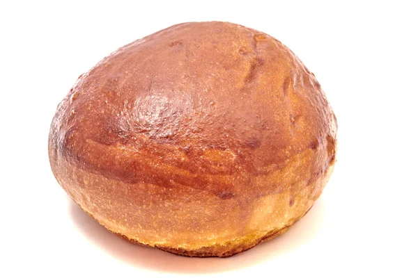 Pão Hambúrguer Isolado Fundo Branco — Fotografia de Stock