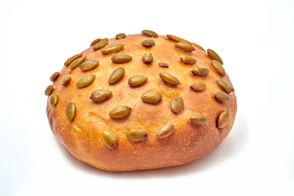 Hamburger Bun Semeny Izolovaných Bílém Pozadí — Stock fotografie