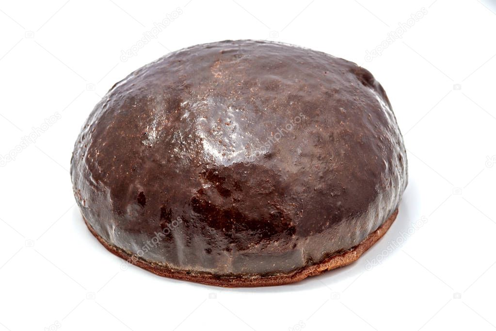 Black Hamburger bun isolated on white background