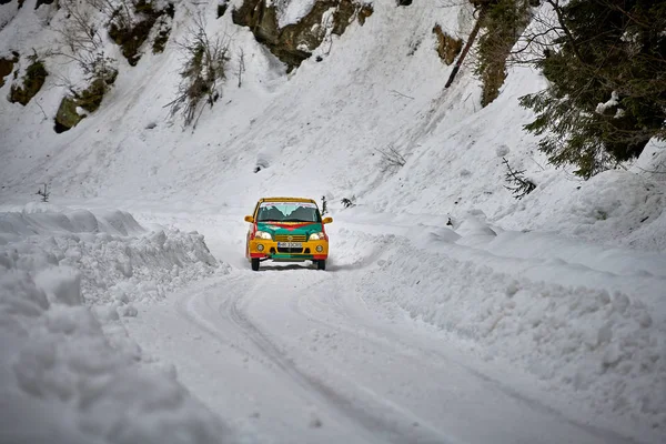 Comandau Rumania Enero 2019 Carreras Coches Rally Invierno Comandau Rumania — Foto de Stock