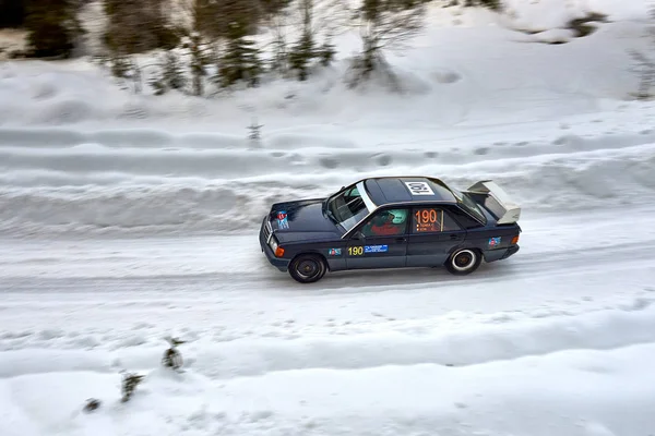 Comandau Romênia Fevereiro 2019 Corrida Carros Rali Inverno Comandau Romênia — Fotografia de Stock