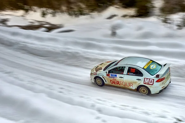 Comandu Roemenië Januari 2019 Car Racen Winter Rally Comandu Roemenië — Stockfoto