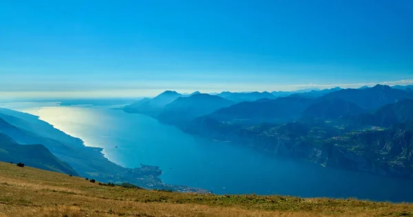 Blick Auf Den Gardasee Vom Monte Baldo Italy Panorama Des — Stockfoto