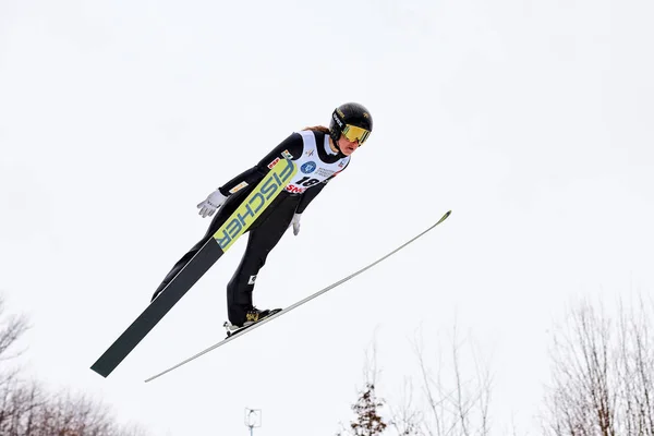 Rasnov Romania Marzo 2018 Competizioni Salto Con Gli Sci Sconosciute — Foto Stock