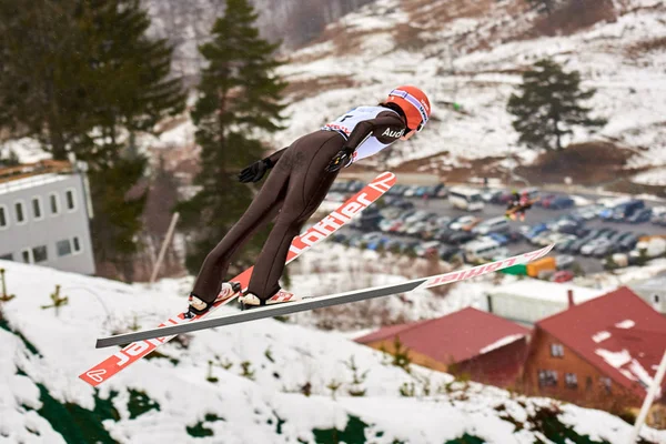 Merkezine Romanya Mart 2018 Bayanlar Fis Dünya Kupası Kayak Atlama — Stok fotoğraf