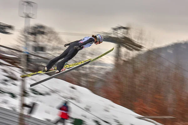 루마니아 2018 루마니아에서 Fis 월드컵 이벤트 승리를 Compets — 스톡 사진