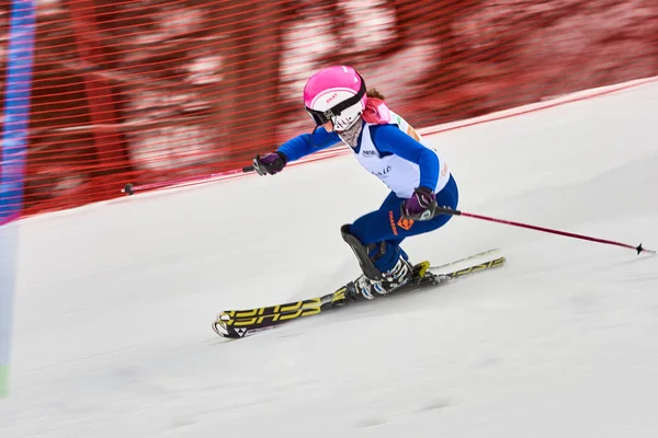 Brasov Romania February 2018 Young Competitors Romania Teleferic Cup Junior — Stockfoto