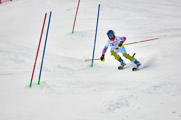 Brasov Romania Febbraio 2018 Giovani Concorrenti Romania Teleferic Cup Junior — Foto Stock