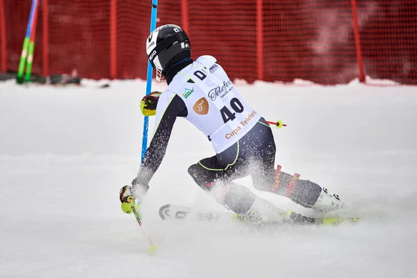 Brasov Roménia Fevereiro 2018 Jovens Competidores Romênia Teleferic Cup Junior — Fotografia de Stock