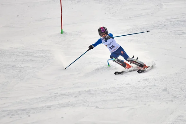 Brasov Roemenië Februari 2018 Jonge Deelnemers Roemenië Teleferic Cup Junior — Stockfoto