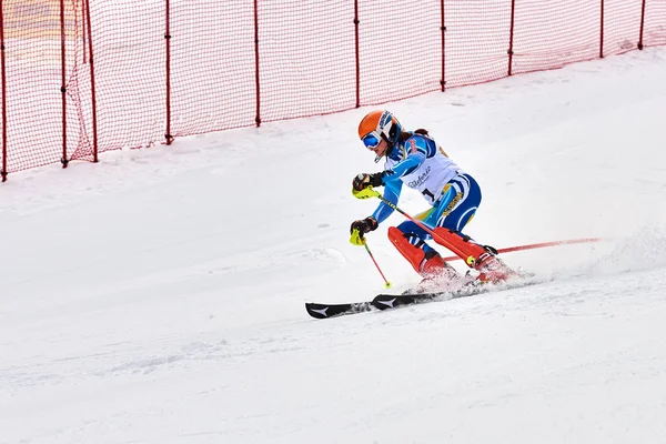 Brasov Romania Febrero 2018 Jóvenes Competidores Rumania Teleferic Cup Junior — Foto de Stock