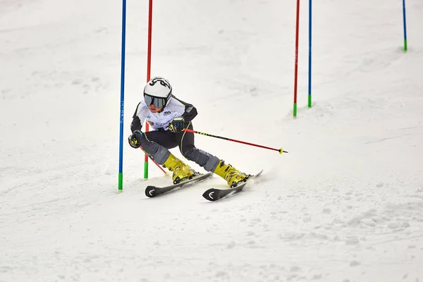 Brasov Romania February 2018 Young Competitors Romania Teleferic Cup Junior — Stockfoto