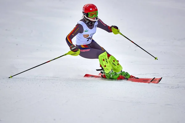 Brasov Romania February 2018 Young Competitors Romania Teleferic Cup Junior — Stok fotoğraf