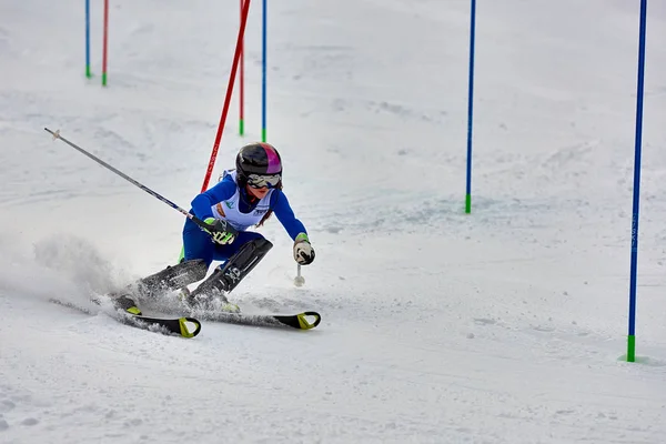 Brasov Romania Febrero 2018 Jóvenes Competidores Rumania Teleferic Cup Junior —  Fotos de Stock