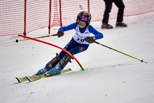 Brasov Romania February 2018 Young Competitors Romania Teleferic Cup Junior — Stockfoto