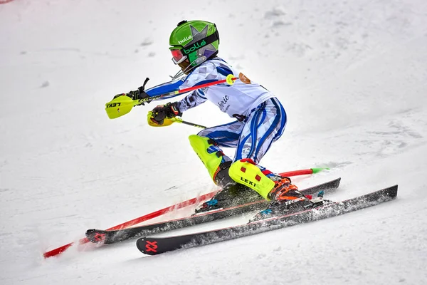 Brasov Romania February 2018 Young Competitors Romania Teleferic Cup Junior — Stockfoto