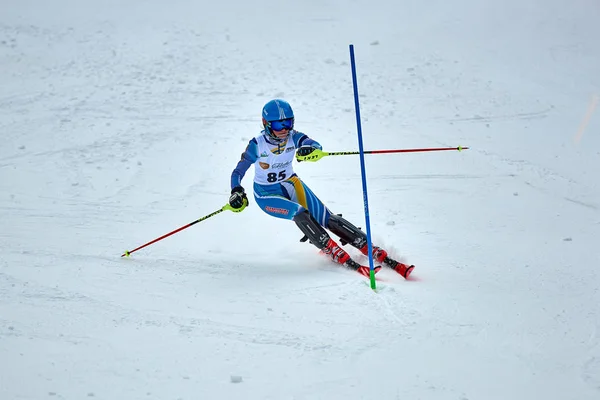 Brasov Romania February 2018 Young Competitors Romania Teleferic Cup Junior — ストック写真