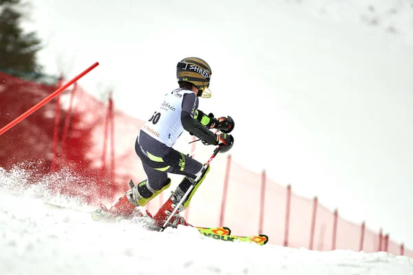 Brasov Romania February 2018 Young Competitors Romania Teleferic Cup Junior — Stockfoto