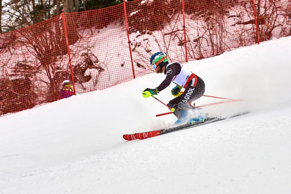 Brasov Romania February 2018 Young Competitors Romania Teleferic Cup Junior — Stockfoto