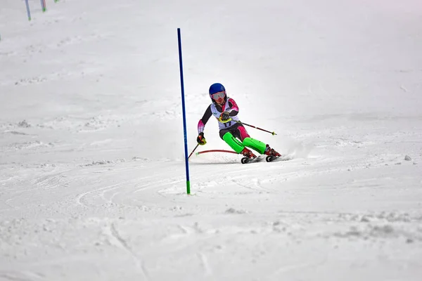 Brasov Romania Febrero 2018 Jóvenes Competidores Rumania Teleferic Cup Junior —  Fotos de Stock