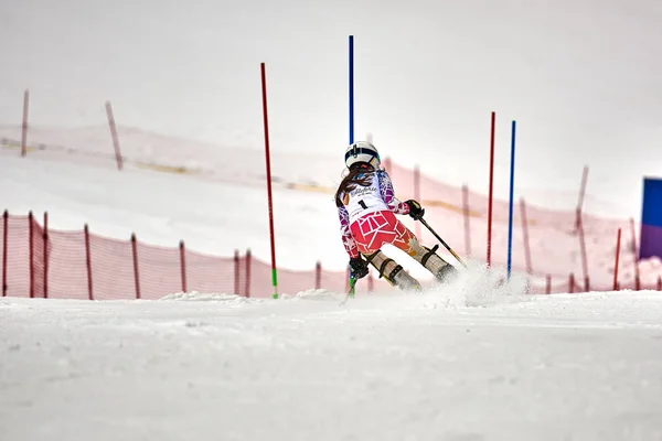 Brasov Romania February 2018 Young Competitors Romania Teleferic Cup Junior — Stockfoto