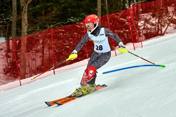 Brasov Romania February 2018 Young Competitors Romania Teleferic Cup Junior — Stockfoto