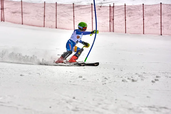 Brasov Romania February 2018 Young Competitors Romania Teleferic Cup Junior — Stockfoto