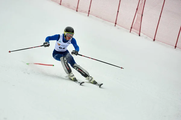 Brasov Romania February 2018 Young Competitors Romania Teleferic Cup Junior — 스톡 사진